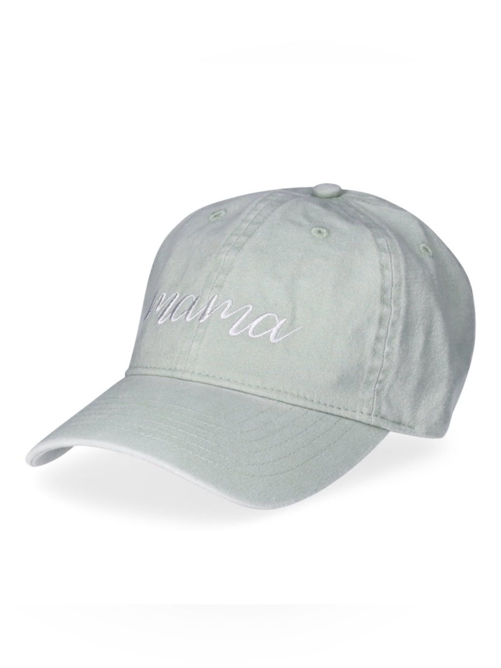Time & Tru Women’s Cotton Twill Mama Baseball Hat, Mint Green OSFM